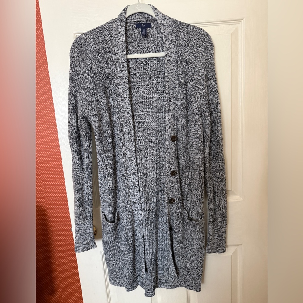 NWOT GAP grey duster cardigan sweater - Picture 2 of 4